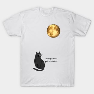 Black cat got a follower T-Shirt